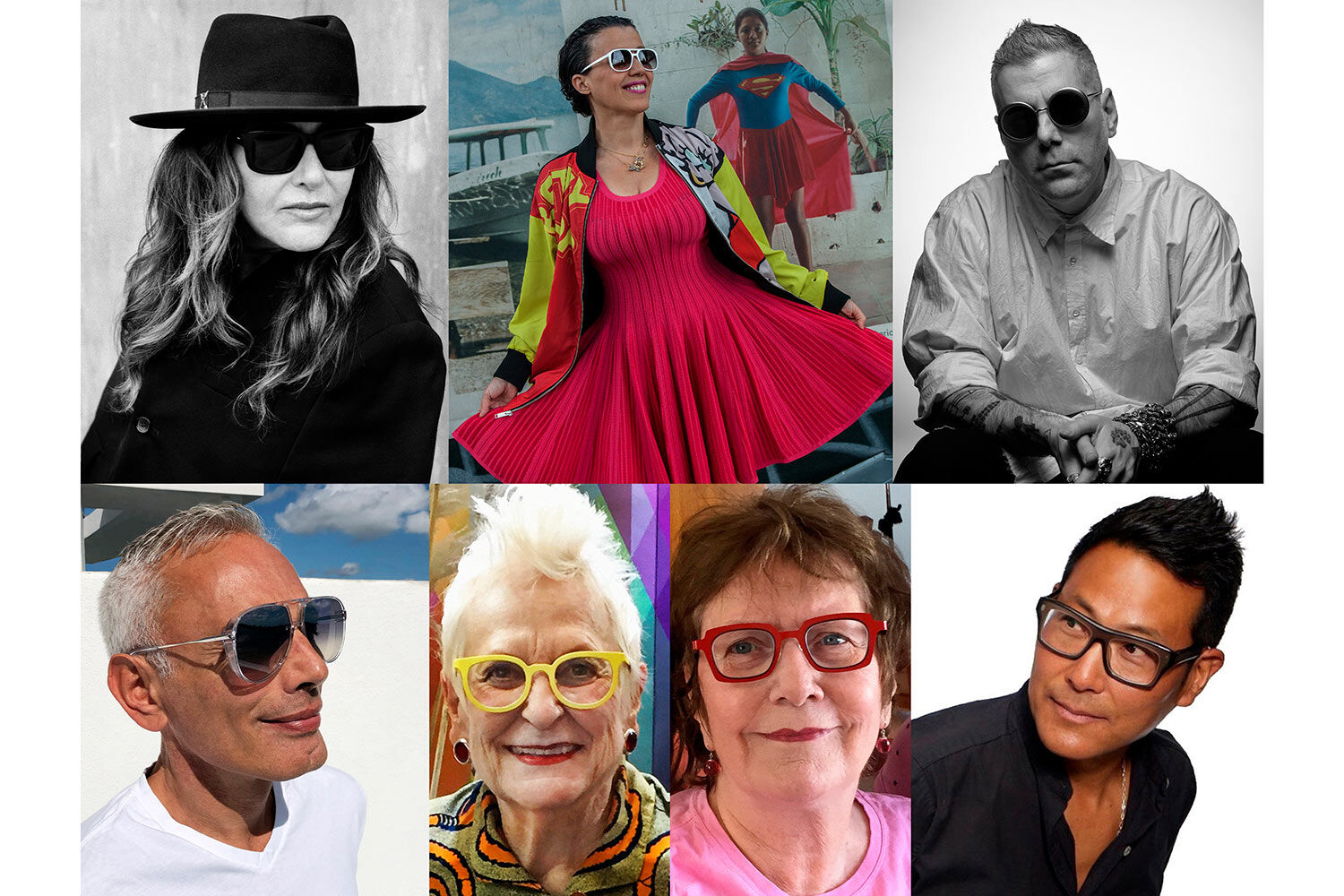 2024 edCFDA_designer_portraits_B_Pride2024_Clockwise from upper edCFDA designers clockwise from top left Patty Perreira_Selima Salaun_Jeff Press_Blake Kuwahara_Barbara Mc Reynolds_Gai Gherardi_Christian Roth-1