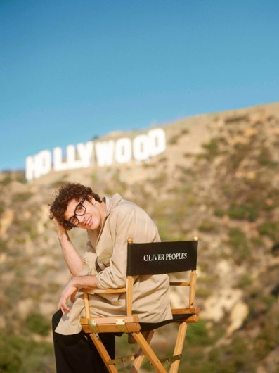 The "O" of Hollywood at the center of Oliver Peoples spring 2023 campaign.